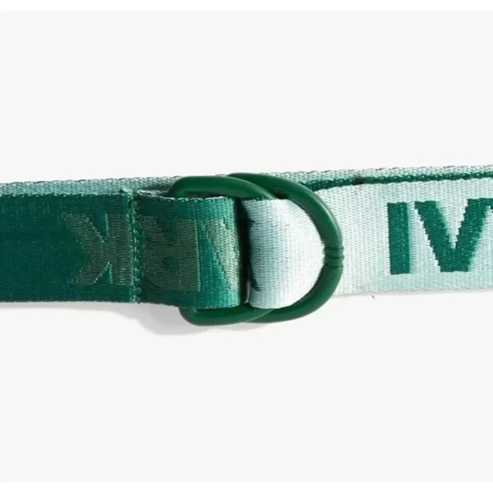 Adidas Belt Unisex L/XL Green Ivy Park D-Ring Webbing Logo Utility Strap‎